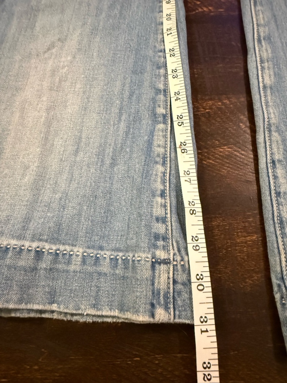 Miss Me Distressed Flare Jeans Light Wash Boho Pocket Detail Size 30 - Picture 10 of 12